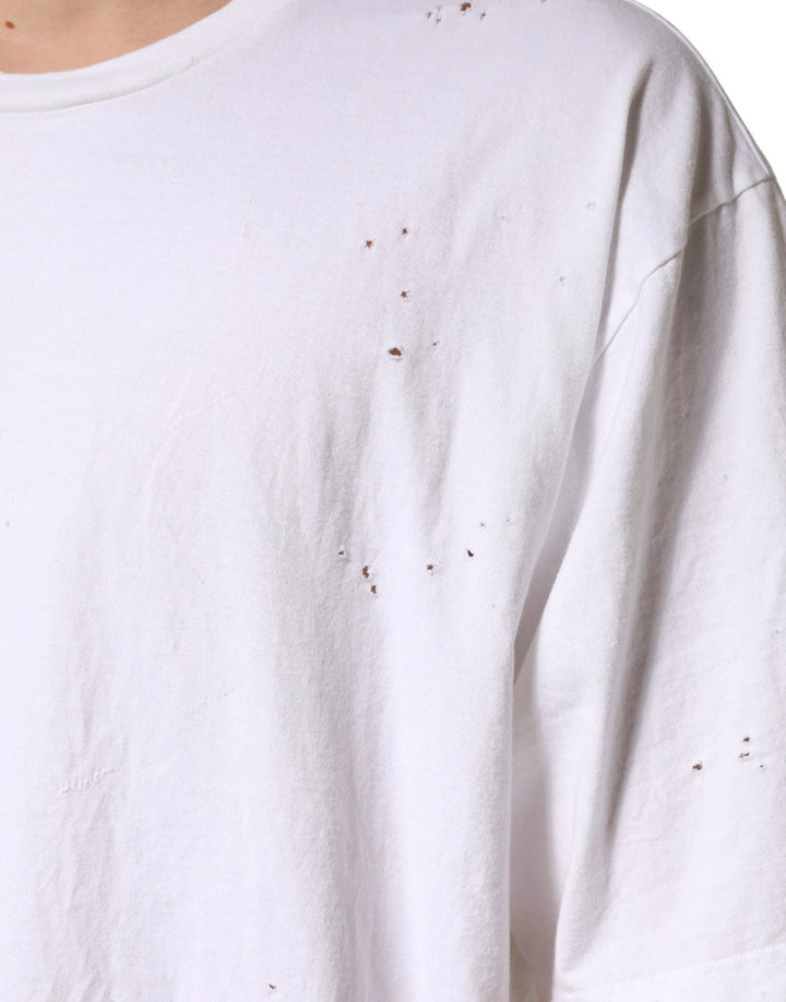 Dolce &amp; Gabbana Sample Sale Dolce &amp; Gabbana White Cotton Crewneck Short Sleeve T-Shirt - | Designer outlet