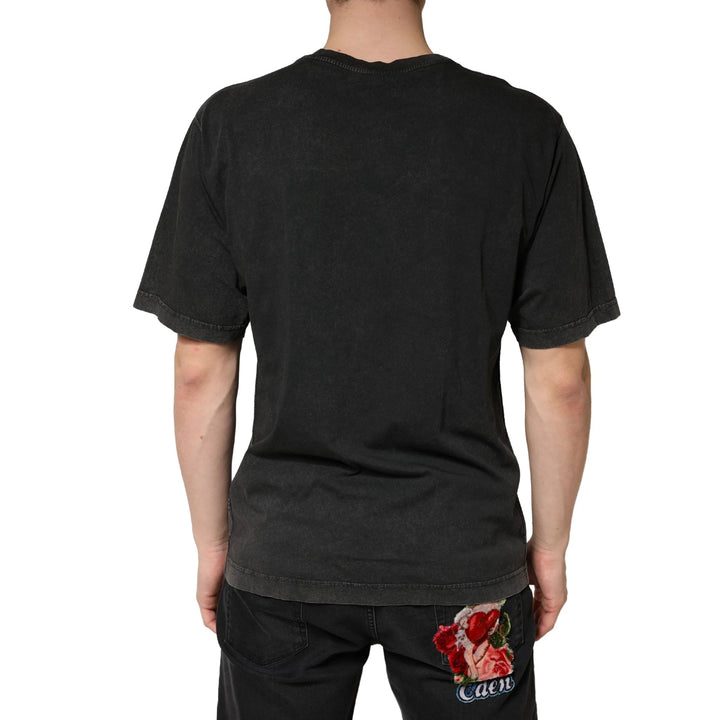 Dolce &amp; Gabbana Sample Sale Dolce &amp; Gabbana Black Cotton Crewneck Short Sleeve T-Shirt - | Designer outlet