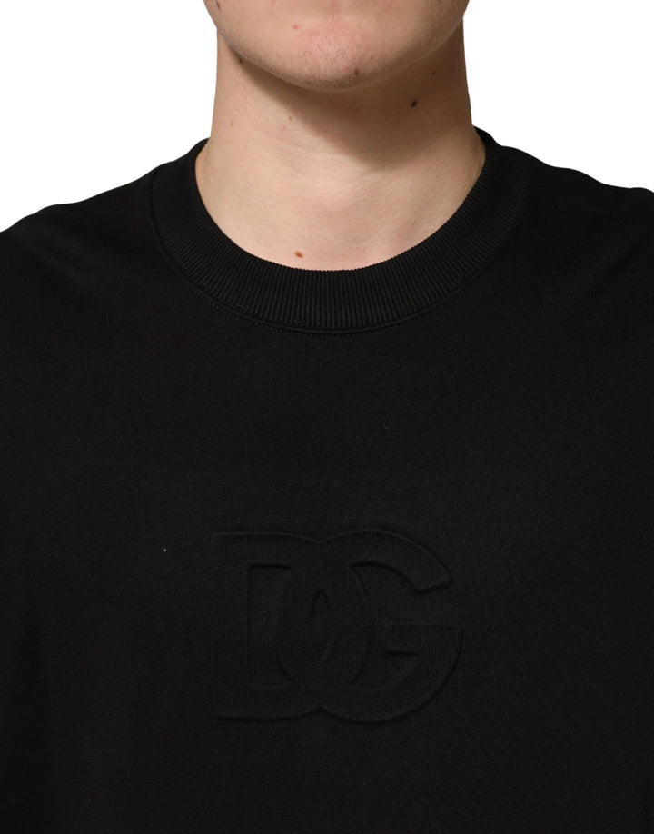Dolce &amp; Gabbana Sample Sale Dolce &amp; Gabbana Black Cotton Crewneck Short Sleeve T-Shirt - | Designer outlet