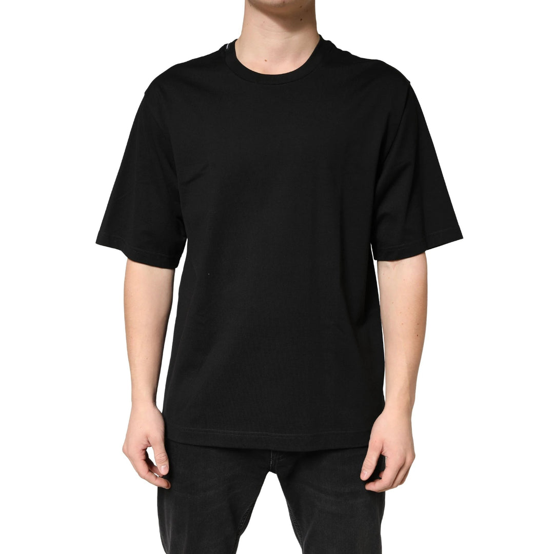Dolce &amp; Gabbana Sample Sale Dolce &amp; Gabbana Black Cotton Crewneck Short Sleeve T-Shirt - | Designer outlet