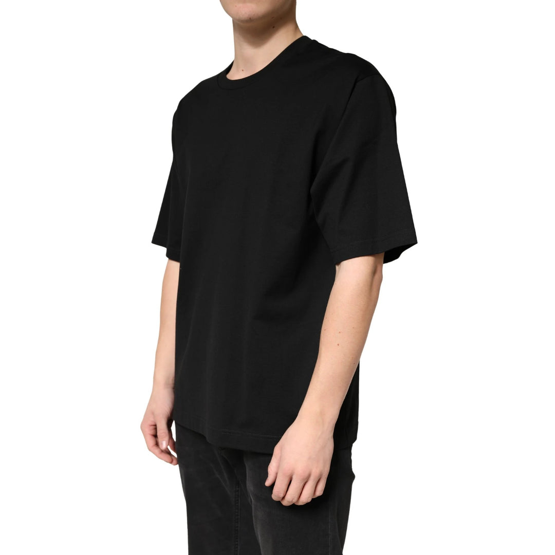 Dolce &amp; Gabbana Sample Sale Dolce &amp; Gabbana Black Cotton Crewneck Short Sleeve T-Shirt - | Designer outlet