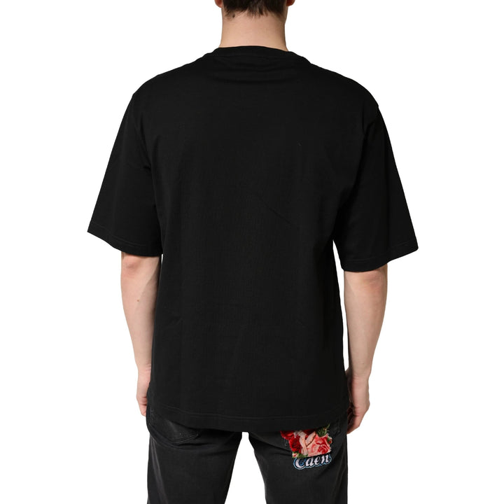 Dolce &amp; Gabbana Sample Sale Dolce &amp; Gabbana Black Cotton Crewneck Short Sleeve T-Shirt - | Designer outlet