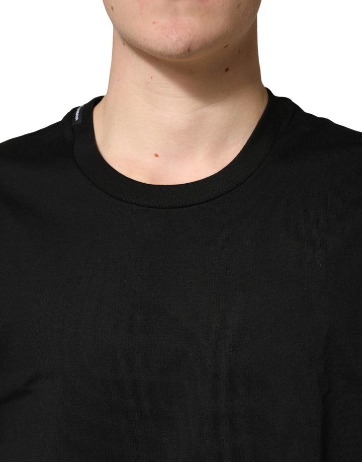 Dolce &amp; Gabbana Sample Sale Dolce &amp; Gabbana Black Cotton Crewneck Short Sleeve T-Shirt - | Designer outlet