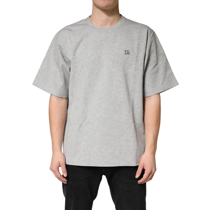 Dolce &amp; Gabbana Sample Sale Dolce &amp; Gabbana Grey Cotton Crewneck Short Sleeve T-Shirt - | Designer outlet