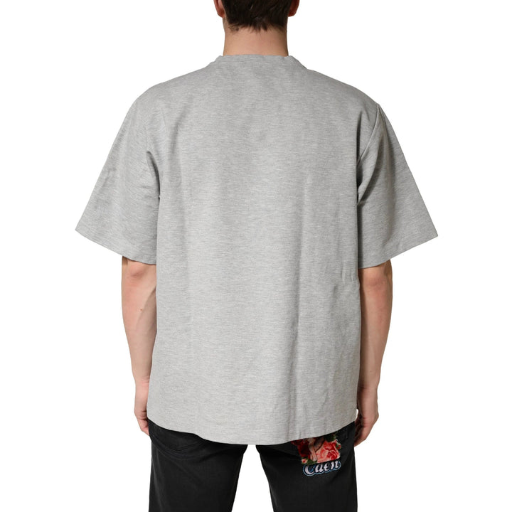 Dolce &amp; Gabbana Sample Sale Dolce &amp; Gabbana Grey Cotton Crewneck Short Sleeve T-Shirt - | Designer outlet