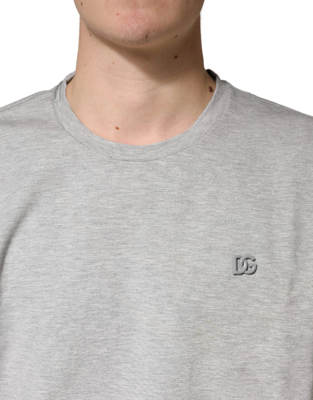 Dolce &amp; Gabbana Sample Sale Dolce &amp; Gabbana Grey Cotton Crewneck Short Sleeve T-Shirt - | Designer outlet