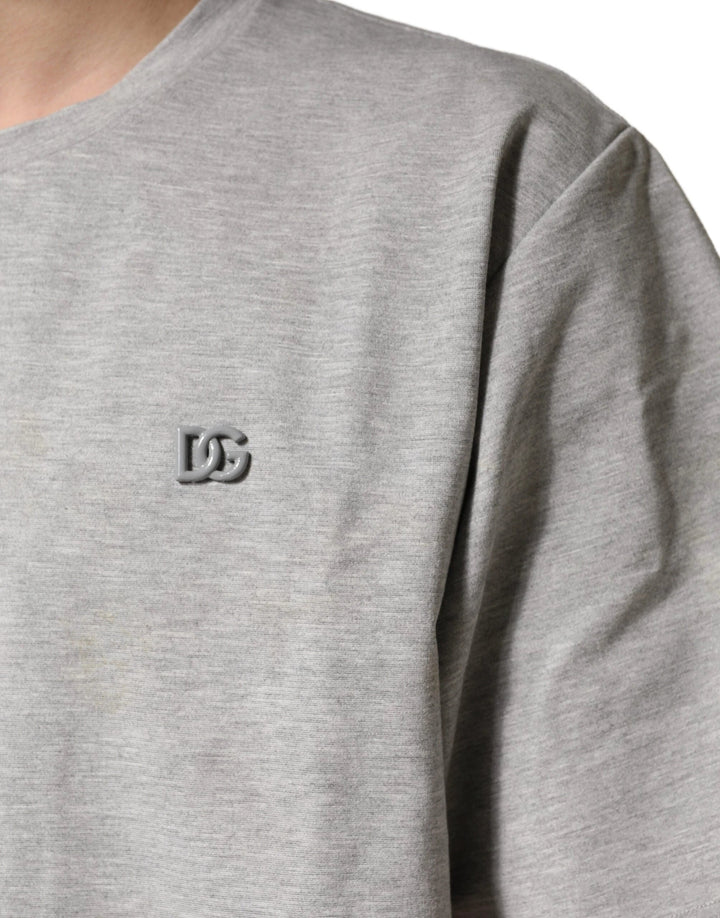 Dolce &amp; Gabbana Sample Sale Dolce &amp; Gabbana Grey Cotton Crewneck Short Sleeve T-Shirt - | Designer outlet
