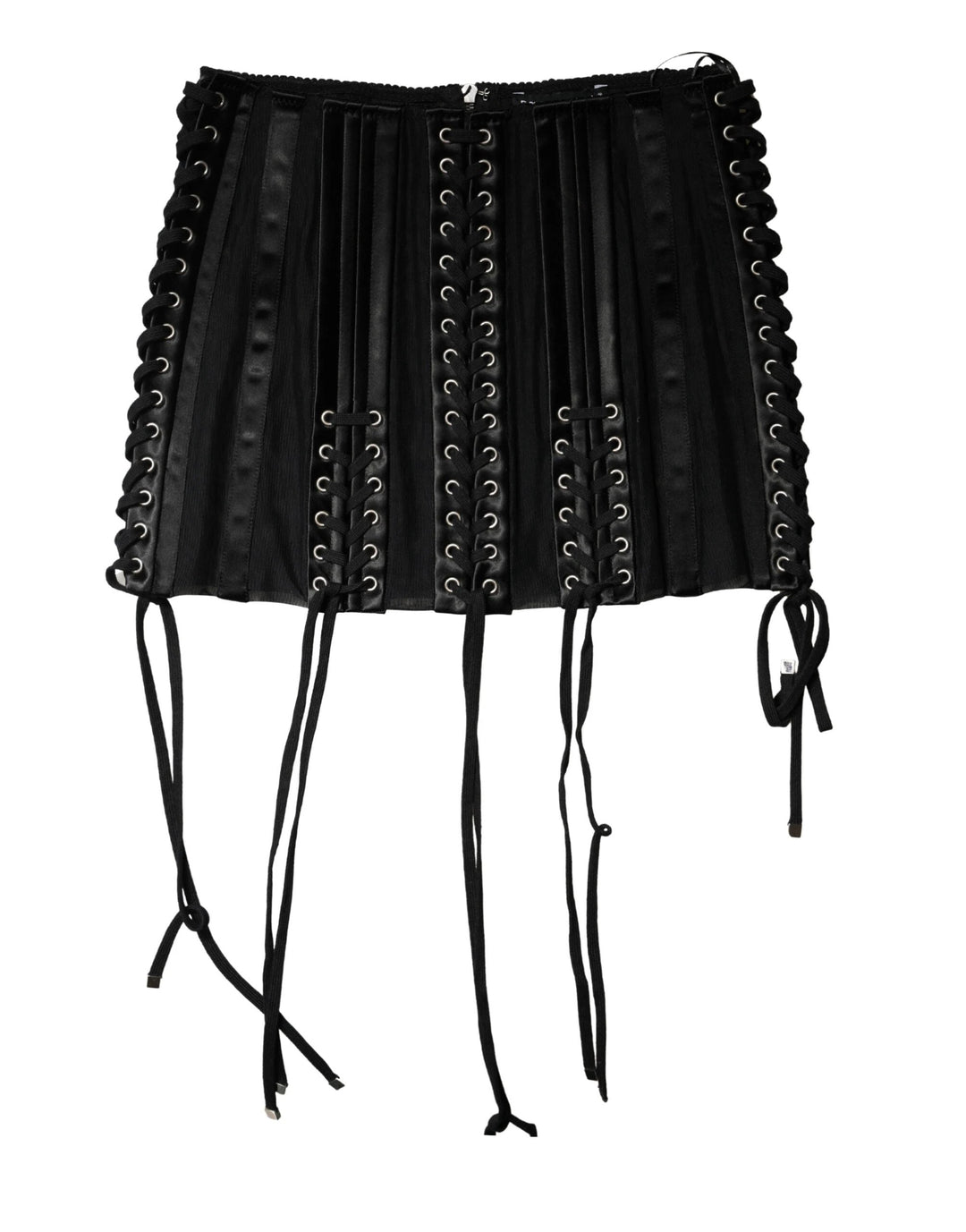 Dolce &amp; Gabbana Sample Sale Dolce &amp; Gabbana Black Lace-Up Waist Cincher Bustier Corset Top - | Designer outlet