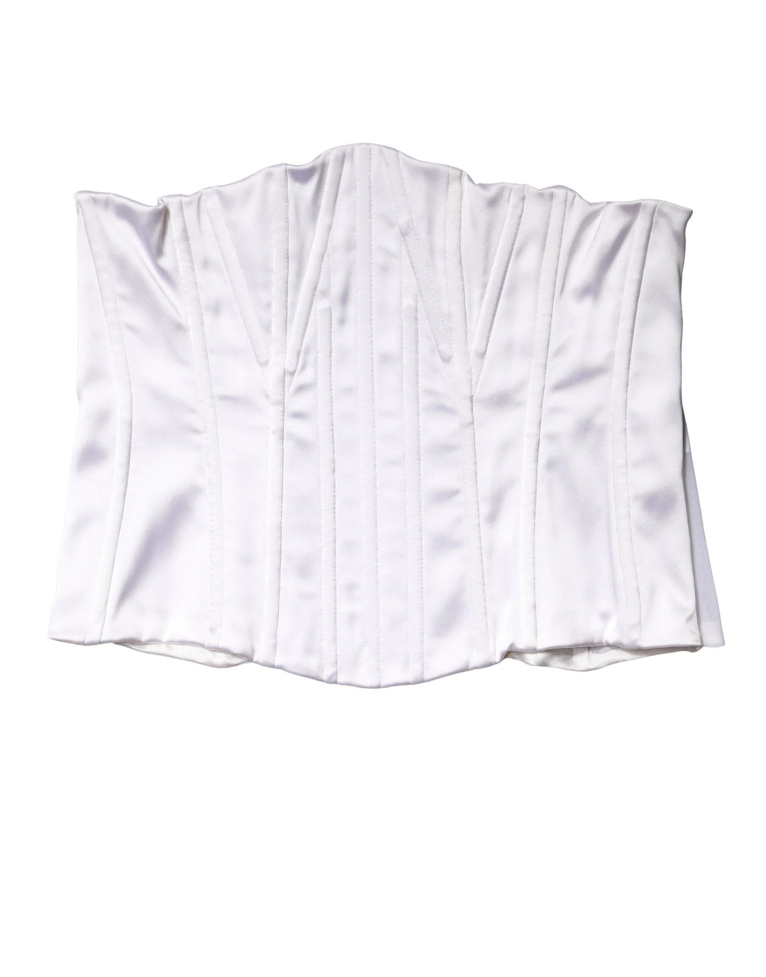 Dolce &amp; Gabbana Sample Sale Dolce &amp; Gabbana White Polyamide Waist Cincher Bustier Corset Top - | Designer outlet