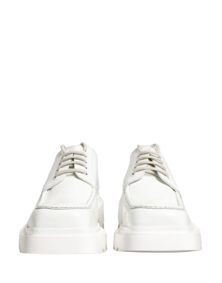 Dolce &amp; Gabbana Sample Sale Dolce &amp; Gabbana White Leather Chunky Sole Derby Shoes - | Designer outlet