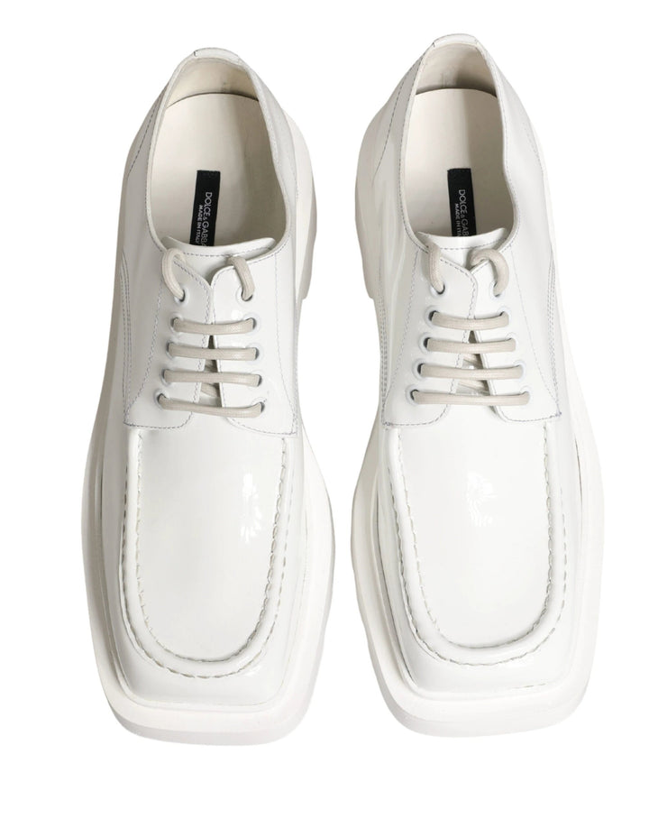 Dolce &amp; Gabbana Sample Sale Dolce &amp; Gabbana White Leather Chunky Sole Derby Shoes - | Designer outlet