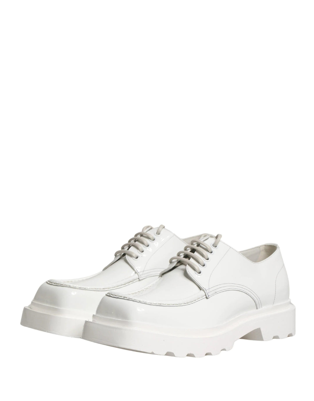 Dolce &amp; Gabbana Sample Sale Dolce &amp; Gabbana White Leather Chunky Sole Derby Shoes - | Designer outlet
