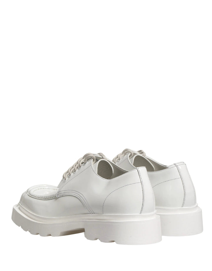 Dolce &amp; Gabbana Sample Sale Dolce &amp; Gabbana White Leather Chunky Sole Derby Shoes - | Designer outlet