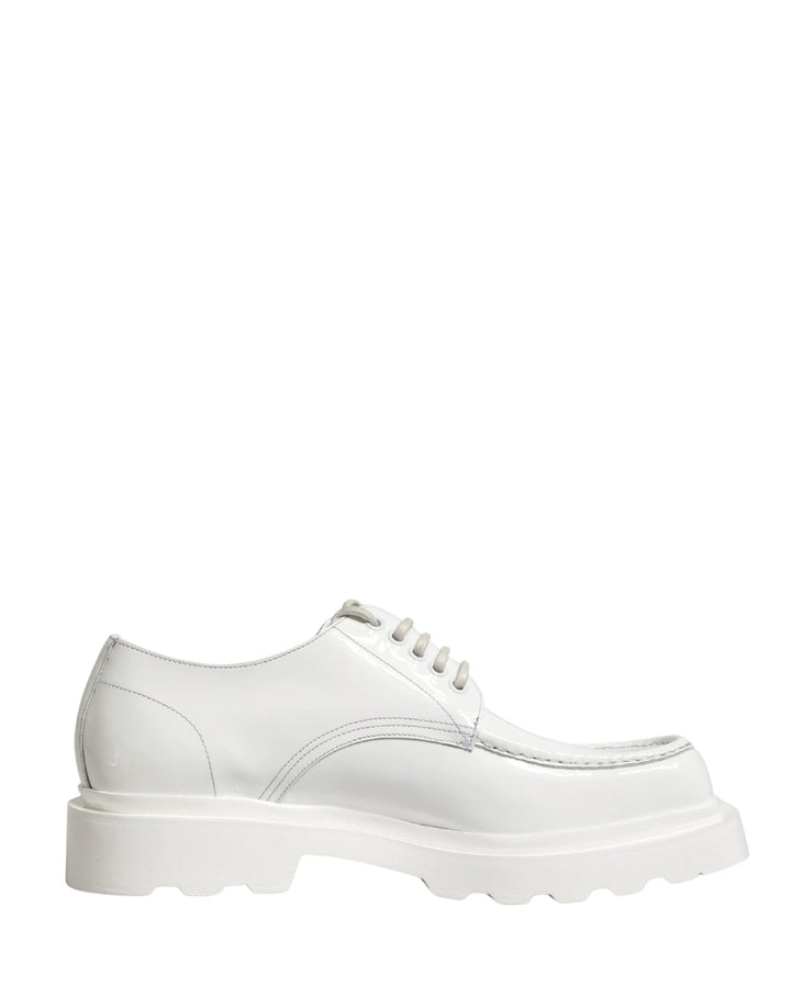 Dolce &amp; Gabbana Sample Sale Dolce &amp; Gabbana White Leather Chunky Sole Derby Shoes - | Designer outlet