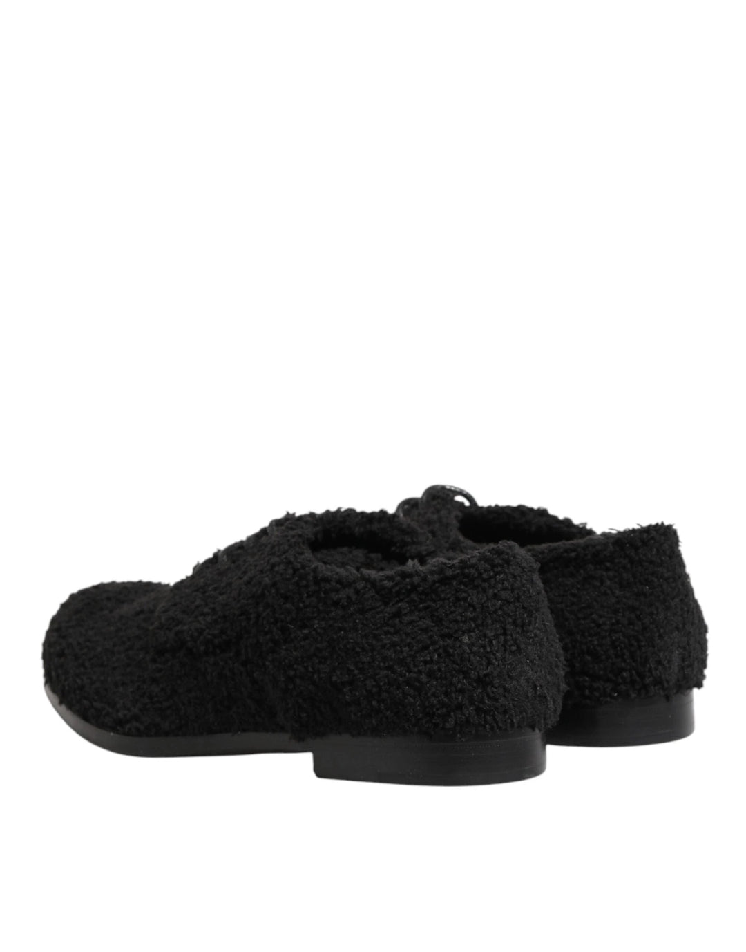 Dolce &amp; Gabbana Sample Sale Dolce &amp; Gabbana Men Black Riccio Shearling Dress Derby Shoes - | Designer outlet