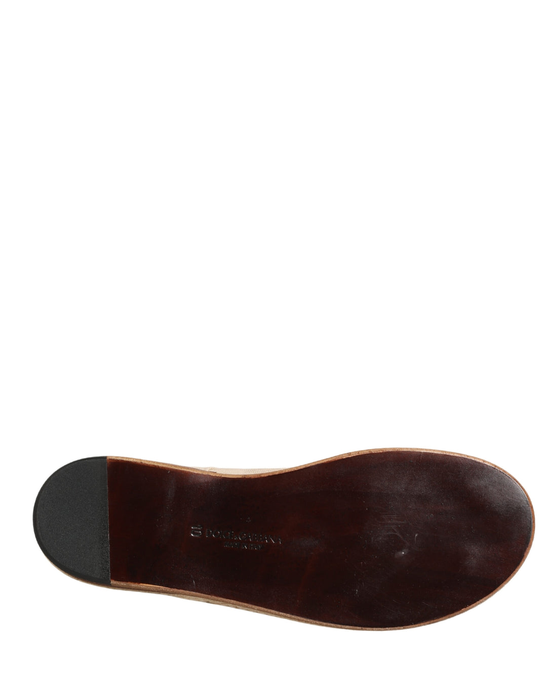 Dolce & Gabbana Beige Espadrille Sole Lace Up Canvas Derby Shoes