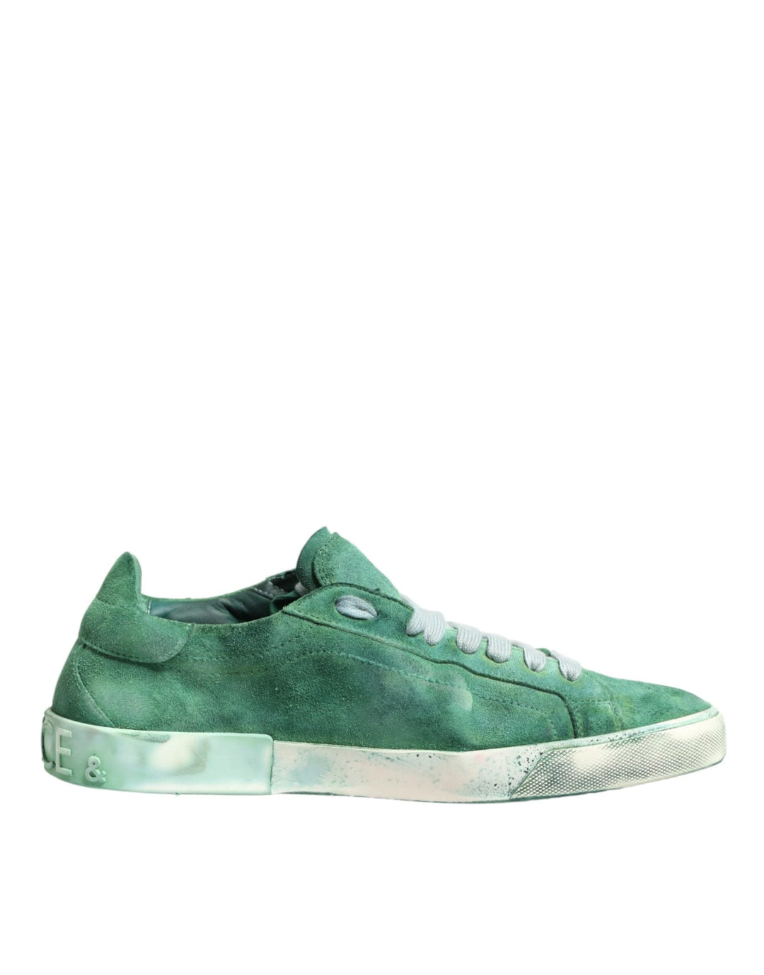 Dolce &amp; Gabbana Sample Sale Dolce &amp; Gabbana Green Suade DG Logo Sole Low Top Sneakers Shoes - | Designer outlet
