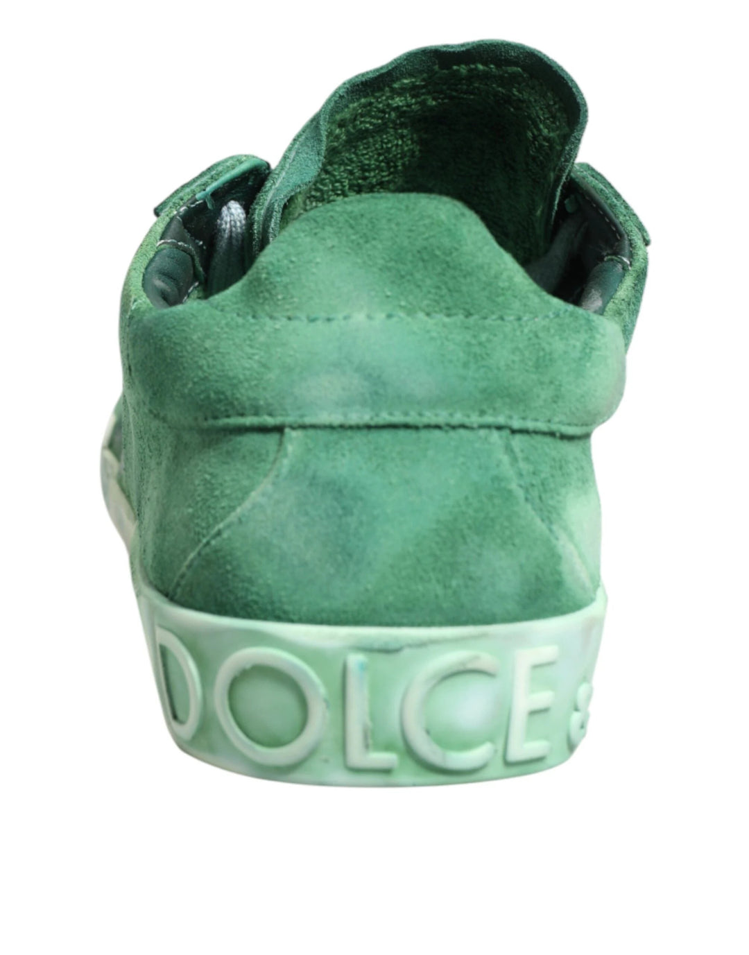Dolce &amp; Gabbana Sample Sale Dolce &amp; Gabbana Green Suade DG Logo Sole Low Top Sneakers Shoes - | Designer outlet