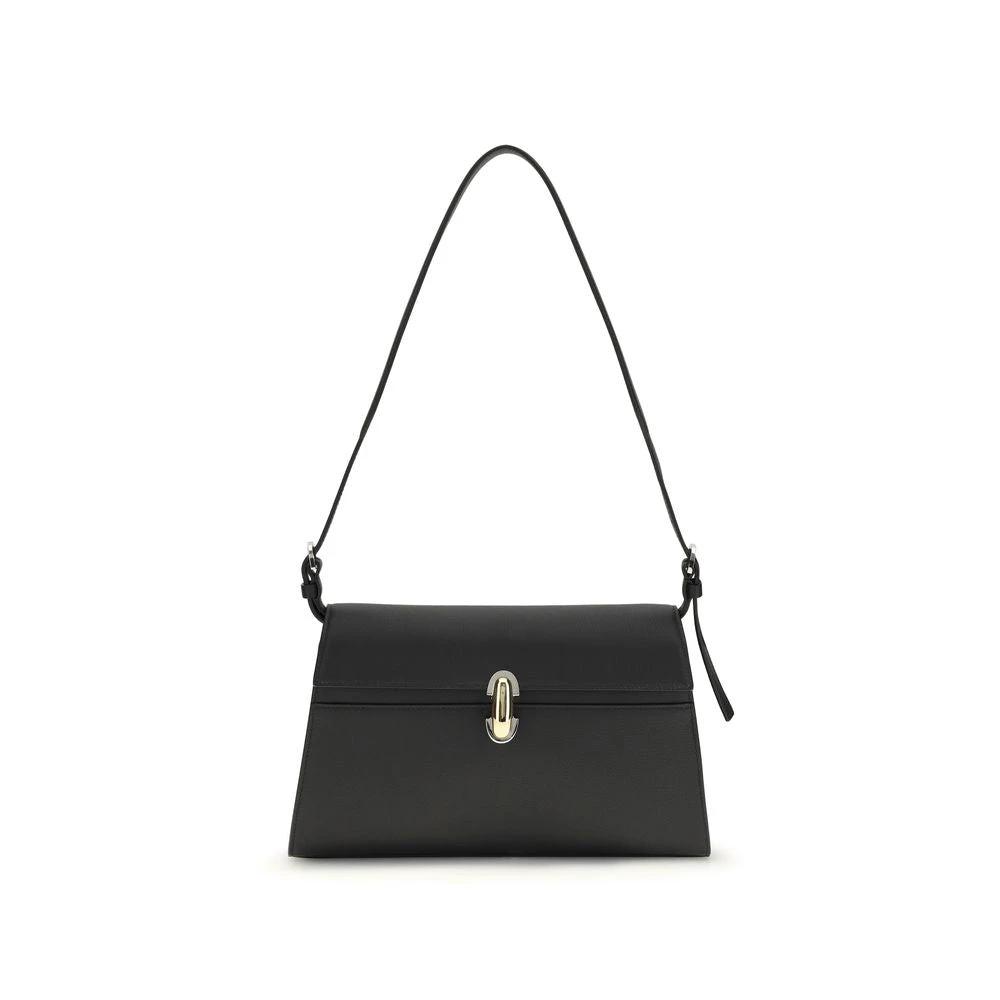 Savette Sample Sale Savette Black Calf Leather Bos Taurus Shoulder Bag - | Designer outlet