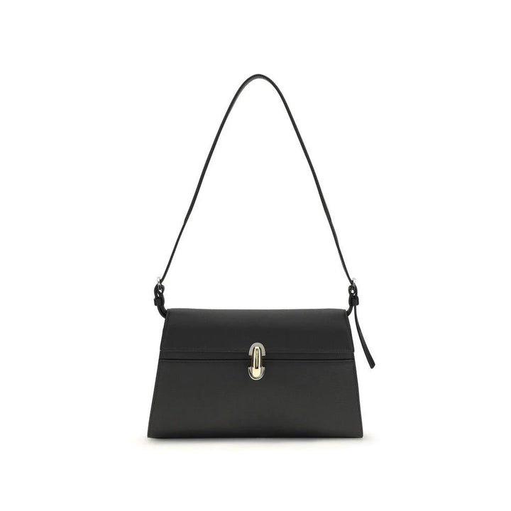 Savette Sample Sale Savette Black Calf Leather Bos Taurus Shoulder Bag - | Designer outlet