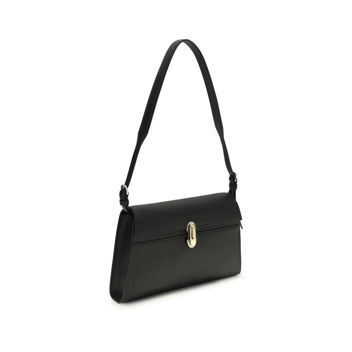 Savette Sample Sale Savette Black Calf Leather Bos Taurus Shoulder Bag - | Designer outlet