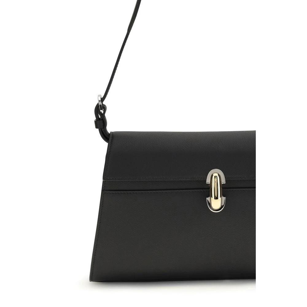 Savette Sample Sale Savette Black Calf Leather Bos Taurus Shoulder Bag - | Designer outlet