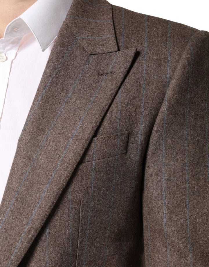 Dolce &amp; Gabbana Sample Sale Dolce &amp; Gabbana Brown Stripes Single Breasted Blazer - | Designer outlet