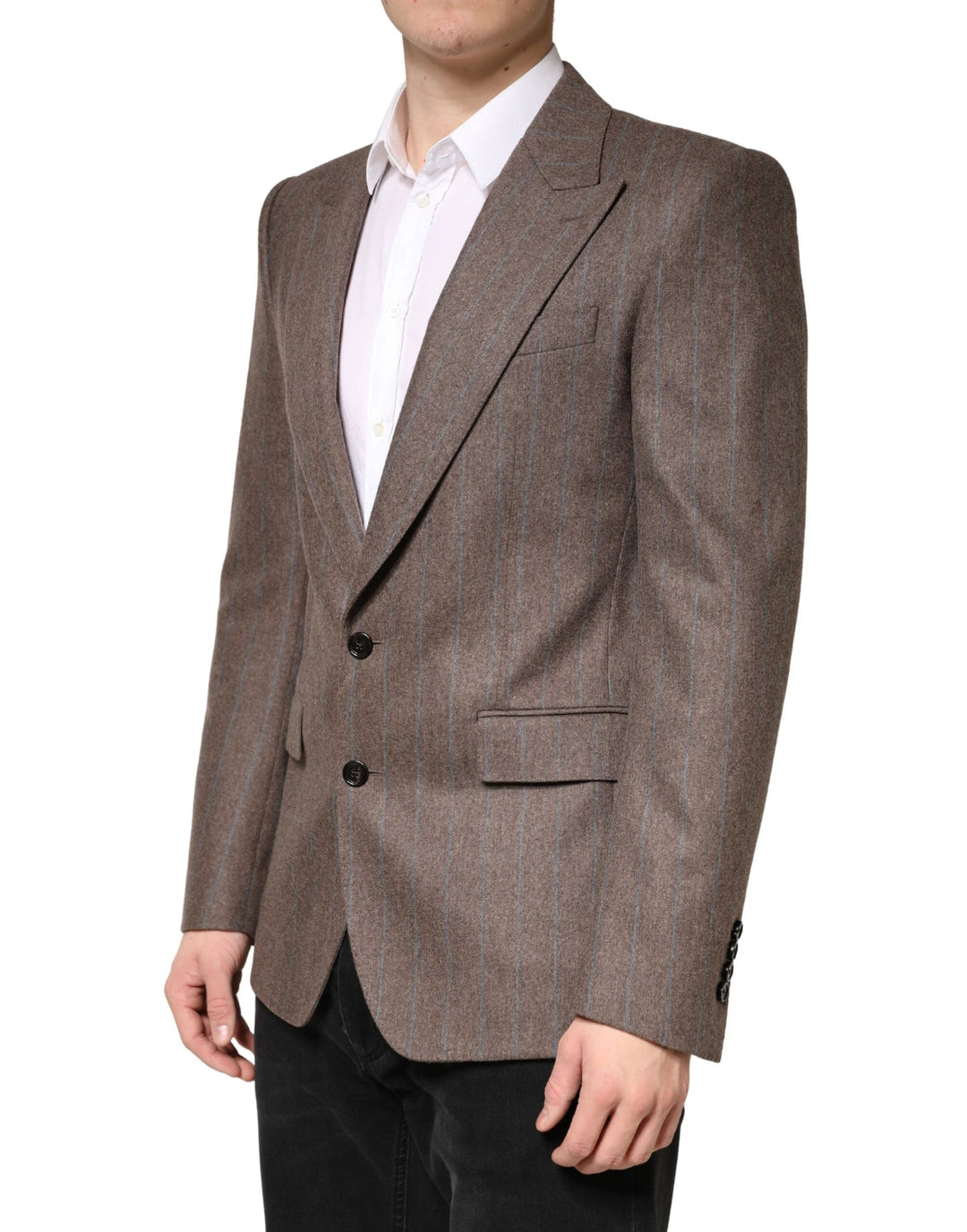 Dolce &amp; Gabbana Sample Sale Dolce &amp; Gabbana Brown Stripes Single Breasted Blazer - | Designer outlet