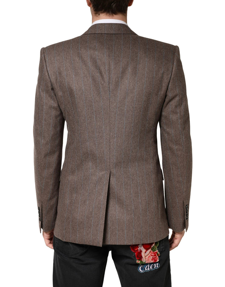 Dolce &amp; Gabbana Sample Sale Dolce &amp; Gabbana Brown Stripes Single Breasted Blazer - | Designer outlet