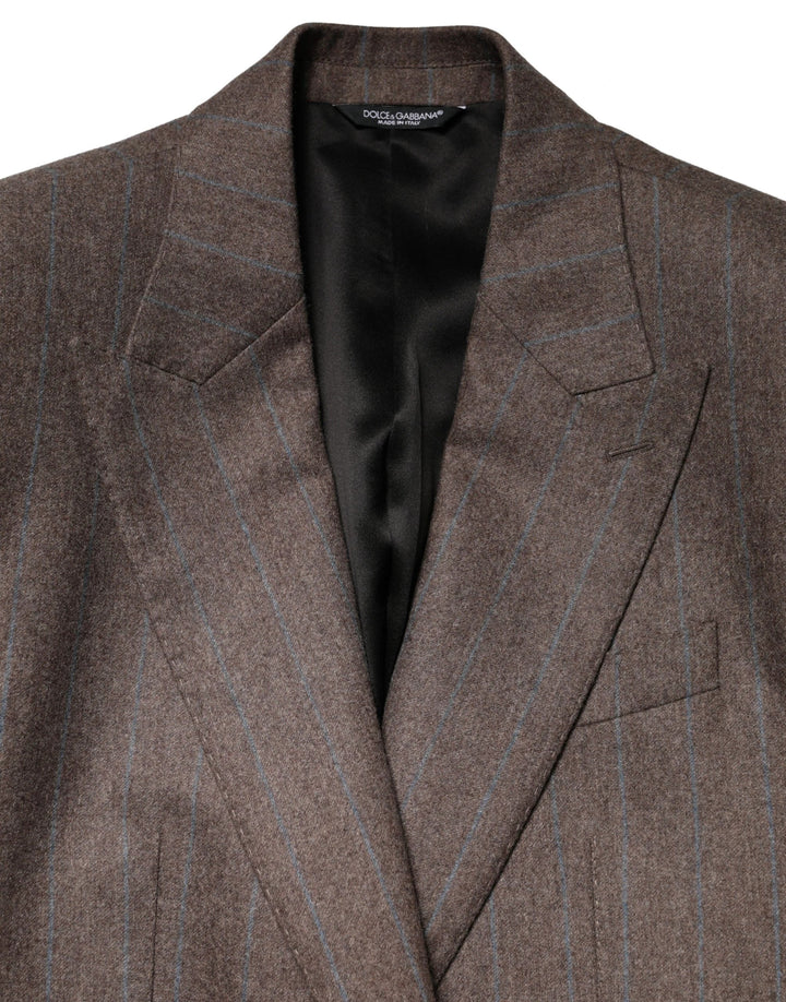 Dolce &amp; Gabbana Sample Sale Dolce &amp; Gabbana Brown Stripes Single Breasted Blazer - | Designer outlet
