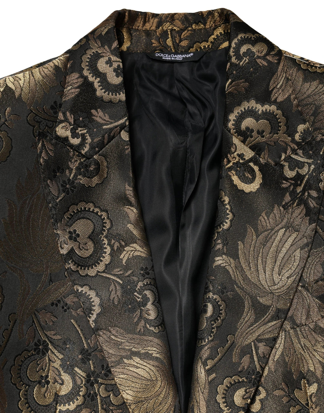 Dolce &amp; Gabbana Sample Sale Dolce &amp; Gabbana Gold Jacquard Single Breasted Tuxedo Blazer - | Designer outlet