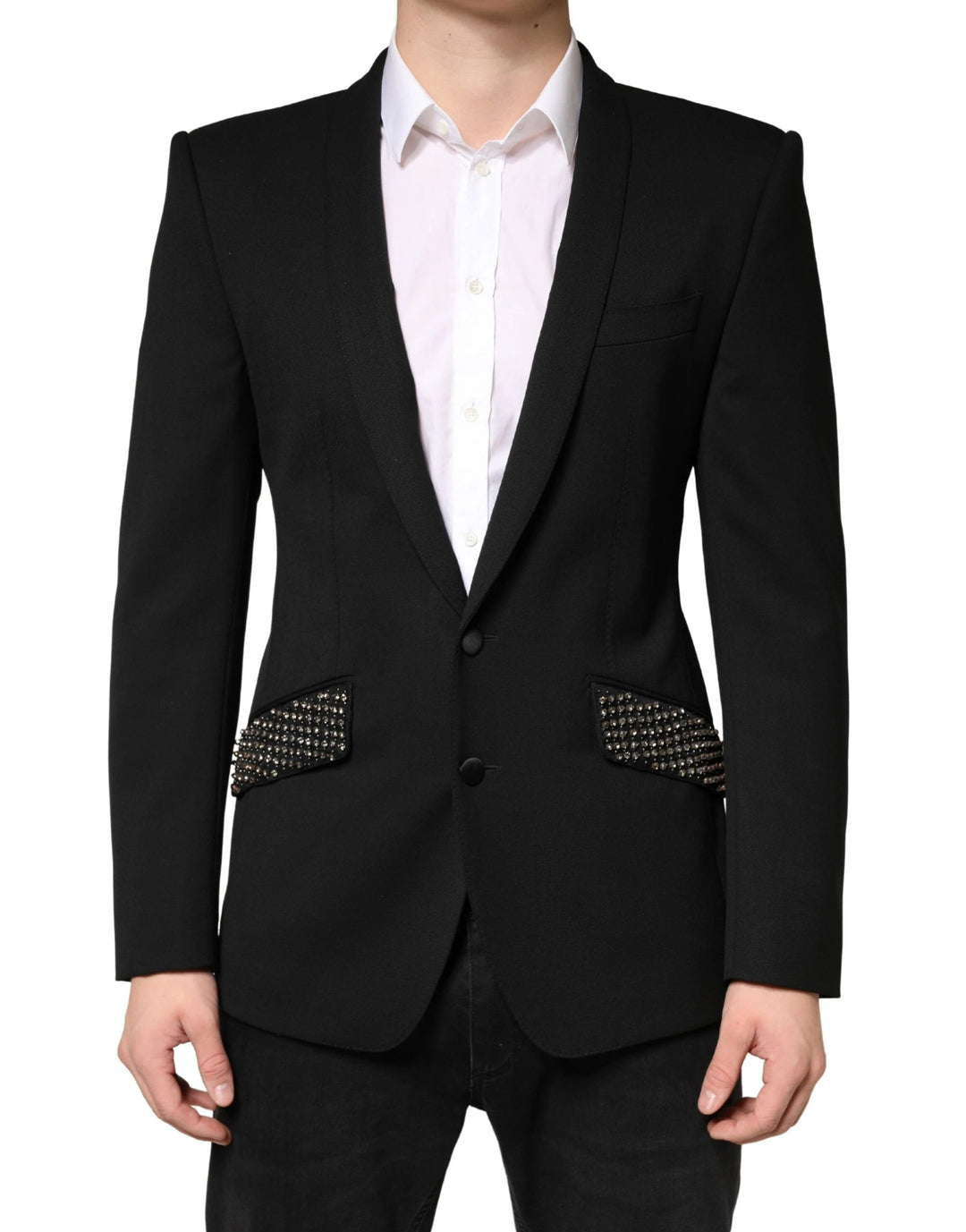 Dolce &amp; Gabbana Sample Sale Dolce &amp; Gabbana Black Embellished Single Breasted Blazer - | Designer outlet