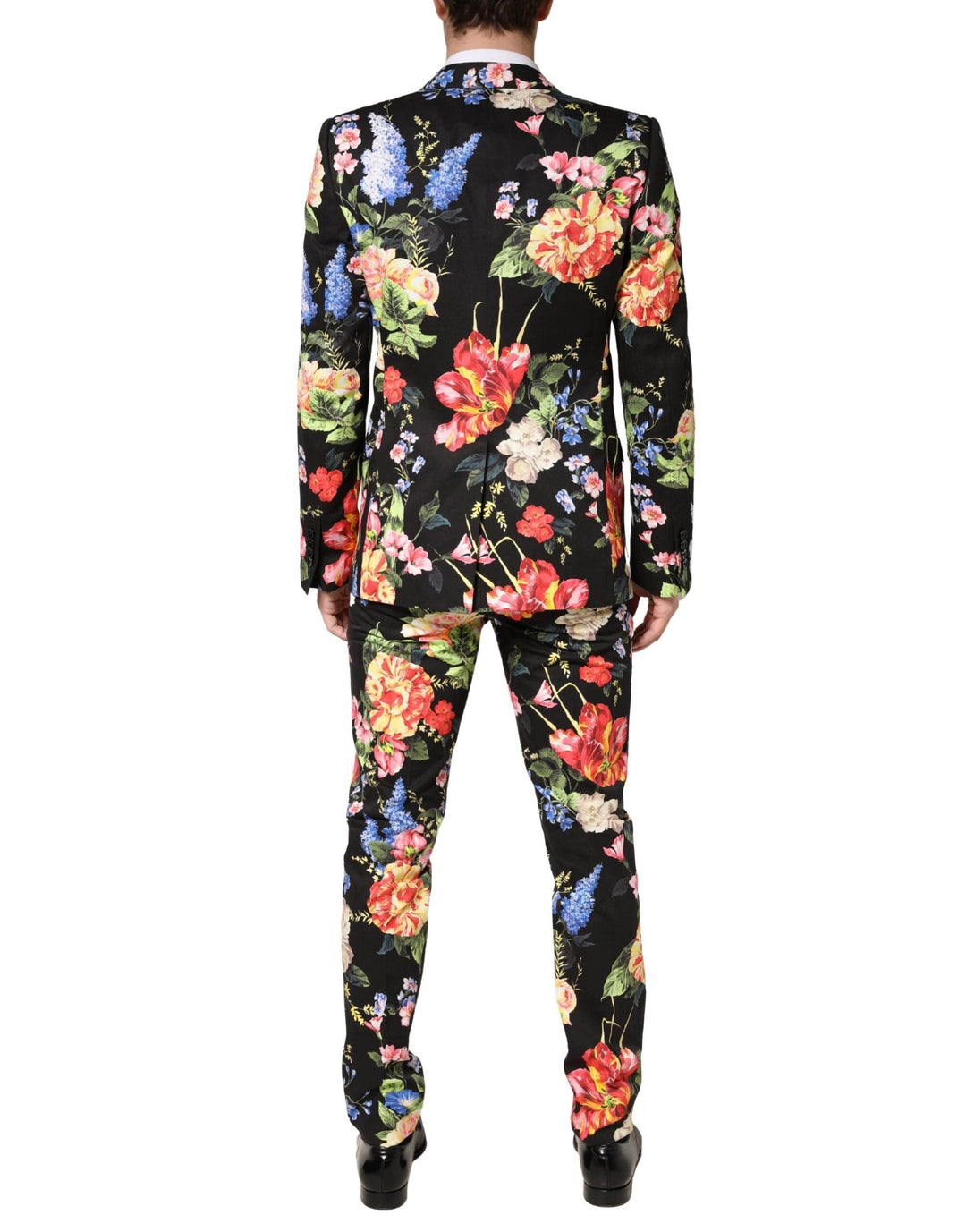 Dolce &amp; Gabbana Sample Sale Dolce &amp; Gabbana Black Floral Single Breasted MARTINI 2 Piece Suit - | Designer outlet