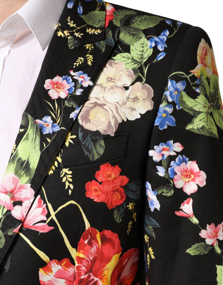 Dolce &amp; Gabbana Sample Sale Dolce &amp; Gabbana Black Floral Single Breasted MARTINI 2 Piece Suit - | Designer outlet