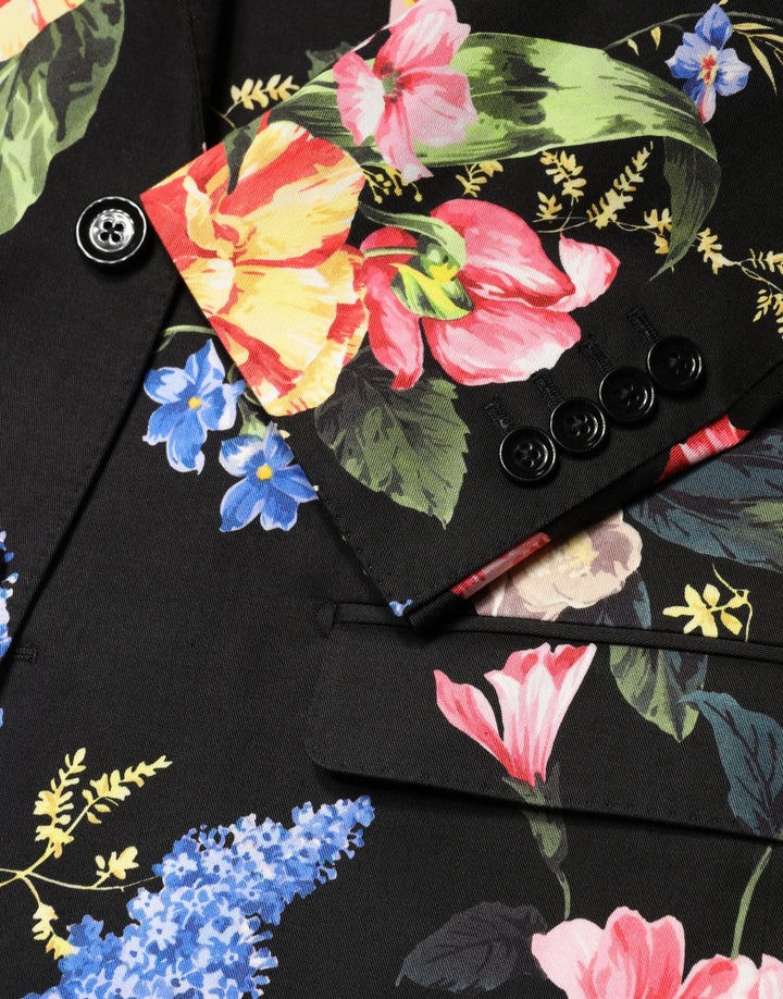 Dolce &amp; Gabbana Sample Sale Dolce &amp; Gabbana Black Floral Single Breasted MARTINI 2 Piece Suit - | Designer outlet