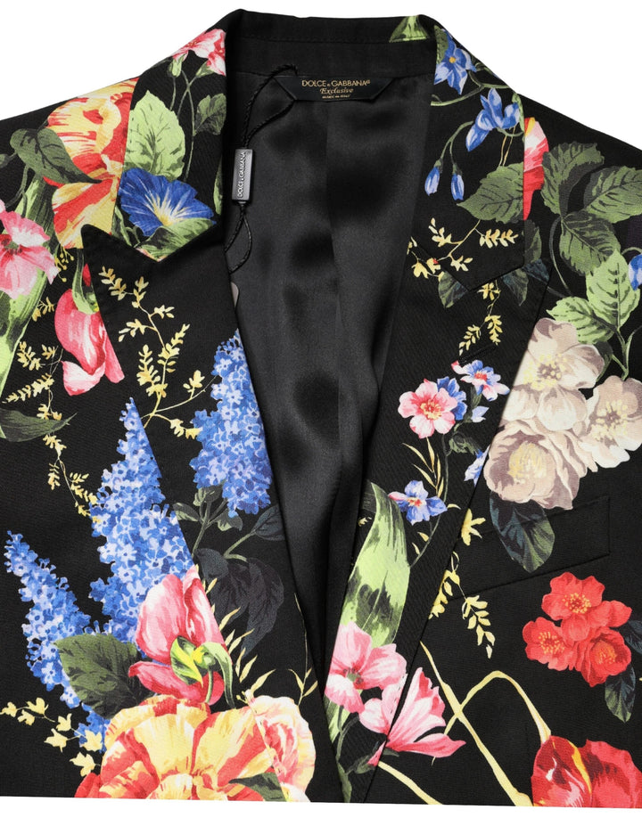 Dolce &amp; Gabbana Sample Sale Dolce &amp; Gabbana Black Floral Single Breasted MARTINI 2 Piece Suit - | Designer outlet