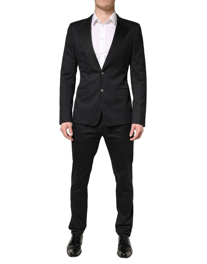 Dolce &amp; Gabbana Sample Sale Dolce &amp; Gabbana Black Cotton Single Breasted 2 Piece Suit - | Designer outlet