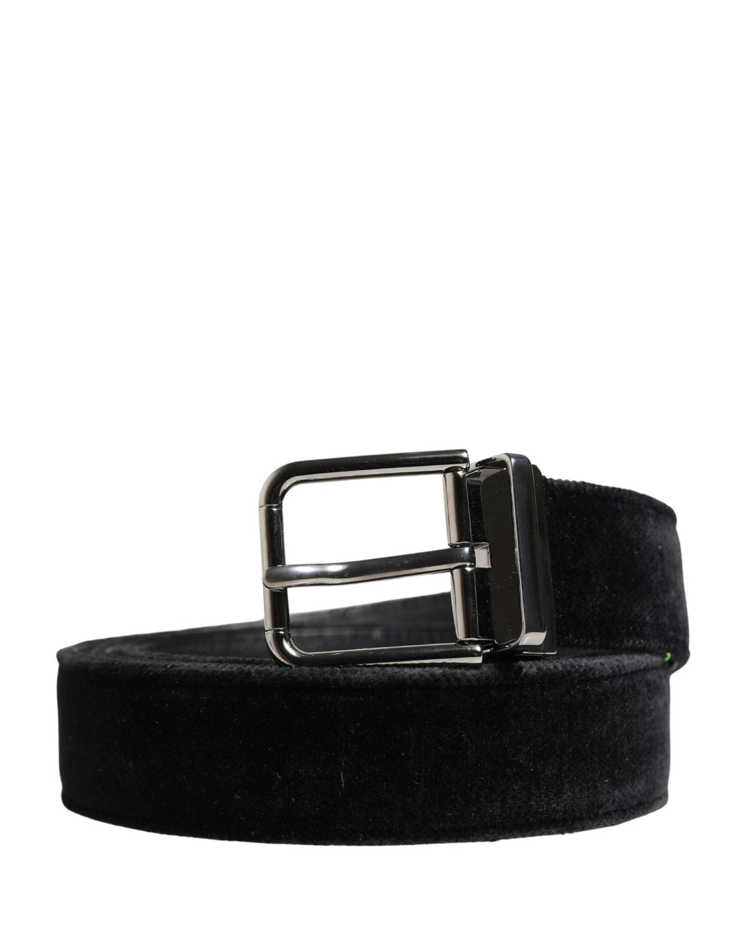 Dolce &amp; Gabbana Sample Sale Dolce &amp; Gabbana Black Suede Silver Tone Metal Buckle Men Belt - | Designer outlet