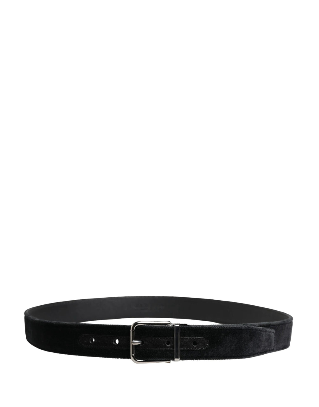 Dolce &amp; Gabbana Sample Sale Dolce &amp; Gabbana Black Suede Silver Tone Metal Buckle Men Belt - | Designer outlet