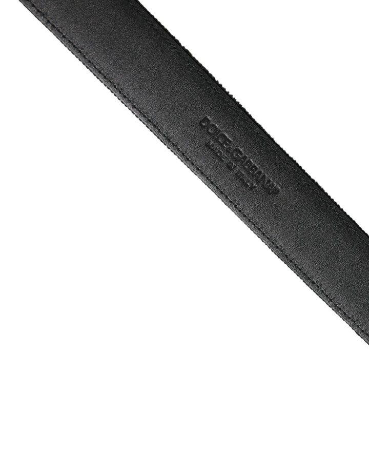 Dolce &amp; Gabbana Sample Sale Dolce &amp; Gabbana Black Suede Silver Tone Metal Buckle Men Belt - | Designer outlet