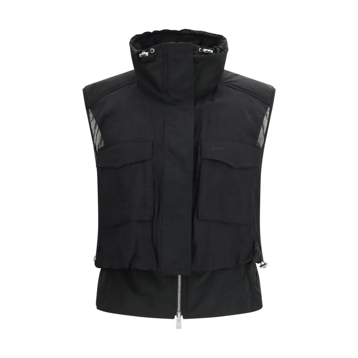 PINKO Black Nylon Sleveless Jacket