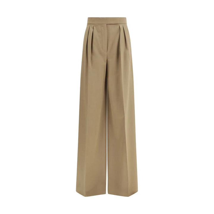 Max Mara Sample Sale Max Mara Beige Fleece Wool Casual Pants - | Designer outlet