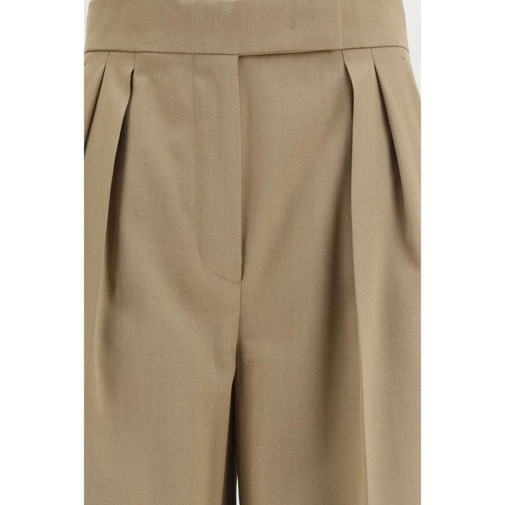 Max Mara Sample Sale Max Mara Beige Fleece Wool Casual Pants - | Designer outlet