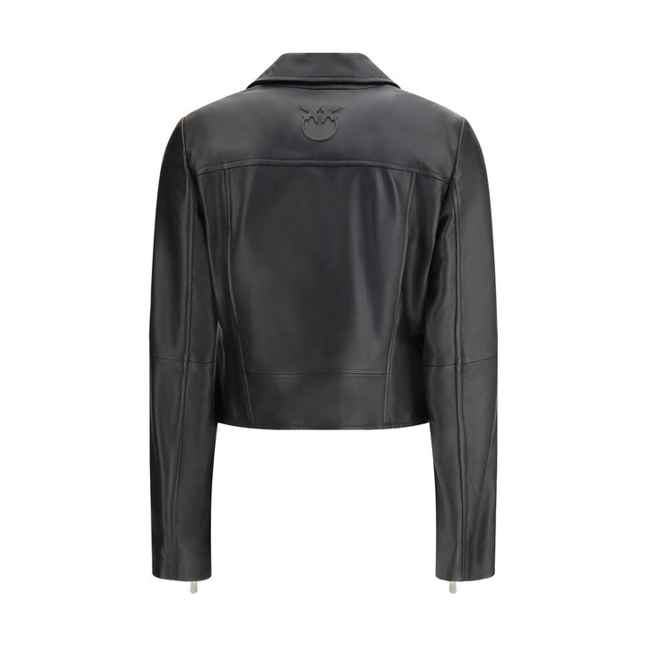 PINKO Black Leather Jacket