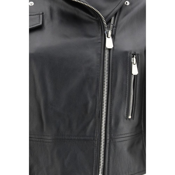 PINKO Black Leather Jacket