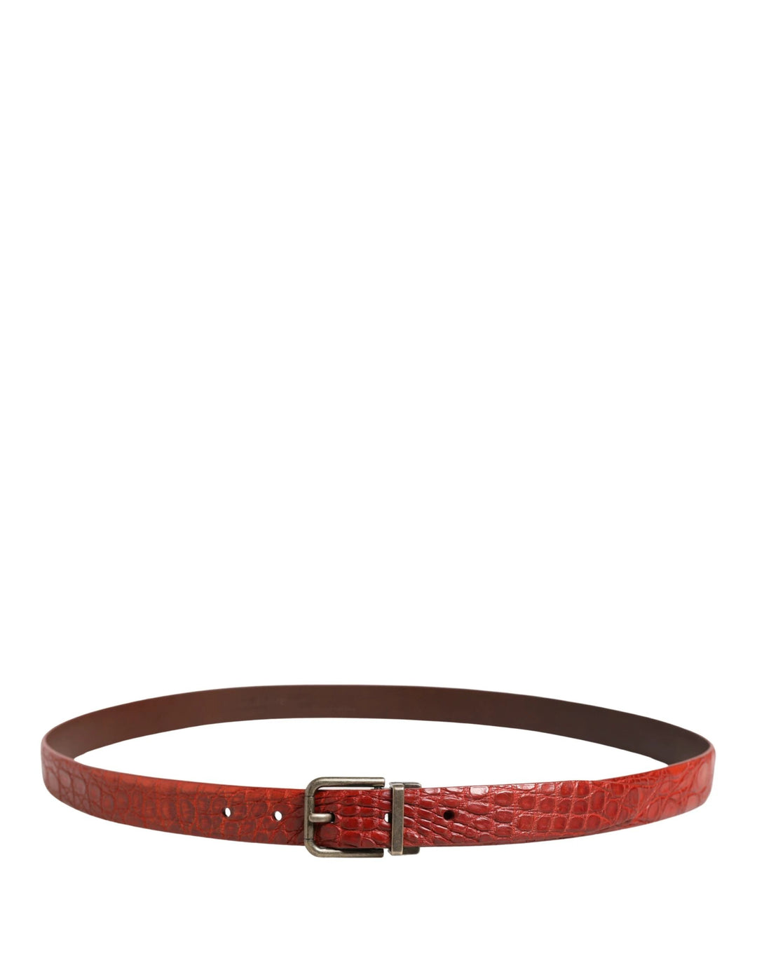 Dolce &amp; Gabbana Sample Sale Dolce &amp; Gabbana Red Leather Gold Tone Metal Buckle Men Belt - | Designer outlet