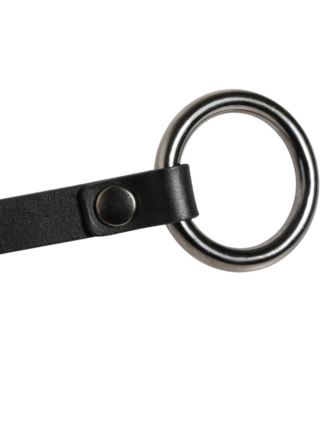 Dolce &amp; Gabbana Sample Sale Dolce &amp; Gabbana Black Leather Silver Chain Waist Men Belt - | Designer outlet