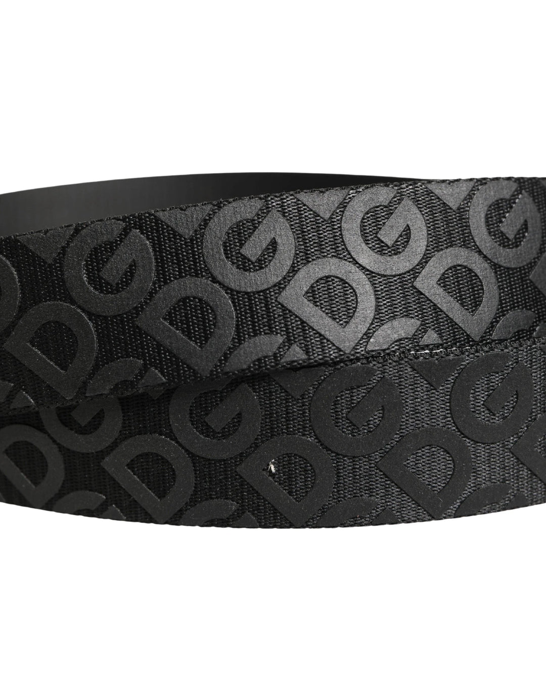 Dolce &amp; Gabbana Sample Sale Dolce &amp; Gabbana Black Logo Monogram Silver Metal Buckle Belt - | Designer outlet