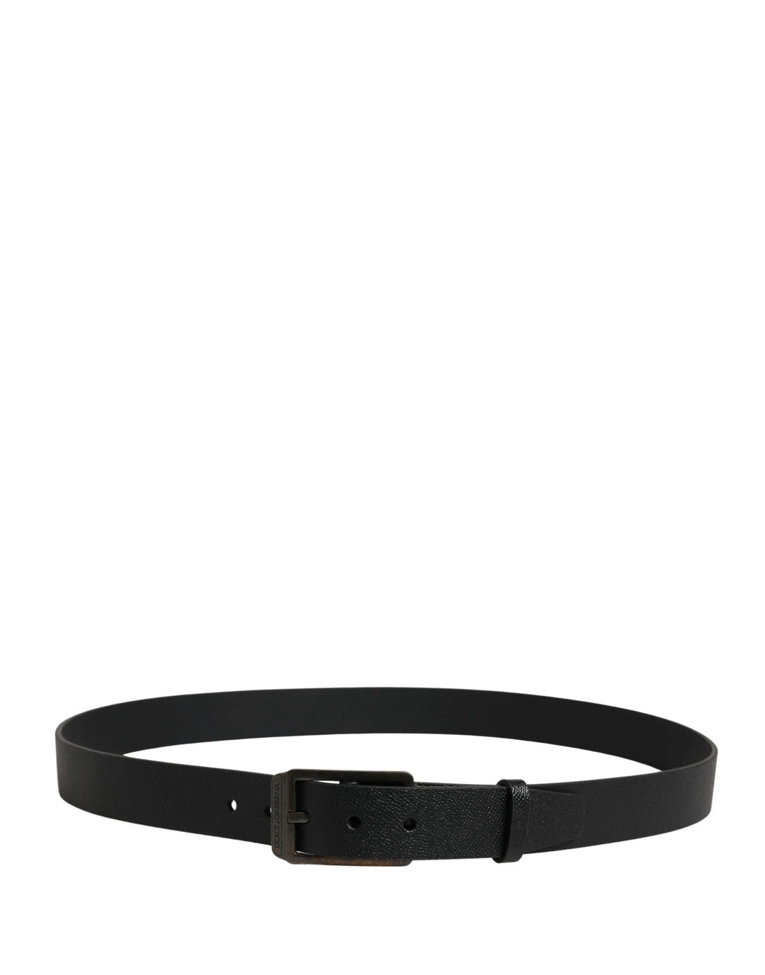 Dolce &amp; Gabbana Sample Sale Dolce &amp; Gabbana Black Calf Leather Gold Metal Buckle Belt - | Designer outlet