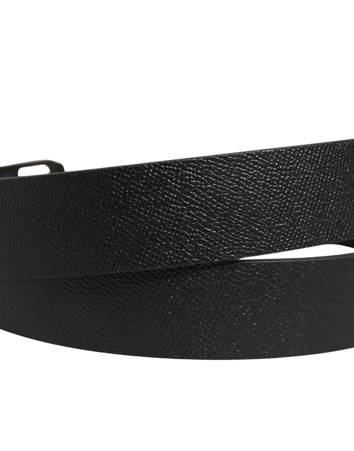 Dolce &amp; Gabbana Sample Sale Dolce &amp; Gabbana Black Calf Leather Gold Metal Buckle Belt - | Designer outlet